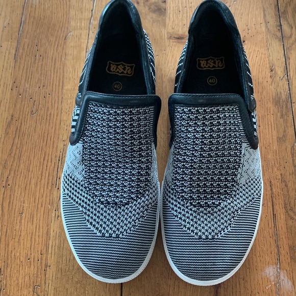 Ash Jeday Knit Slip-on Sneaker Women’s Black & White Skate Style Shoe Size 9 - Picture 6 of 13